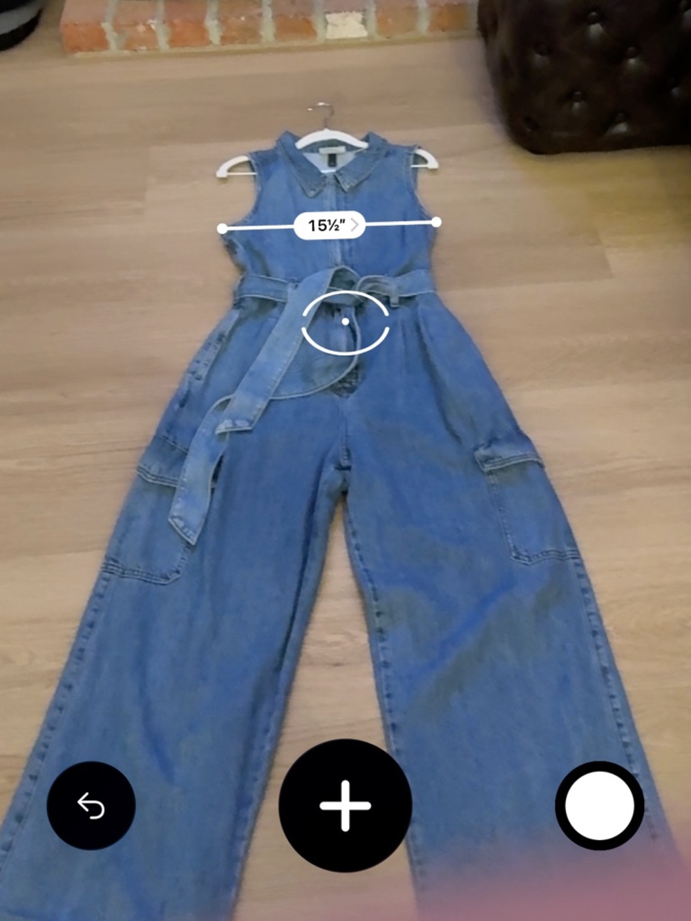 Target Universal Thread Women’s Denim Cargo Jumpsuit Size 8 Medium - Picture 8 of 9